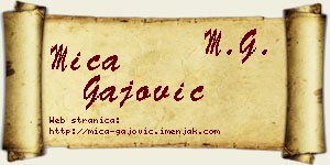 Mića Gajović vizit kartica